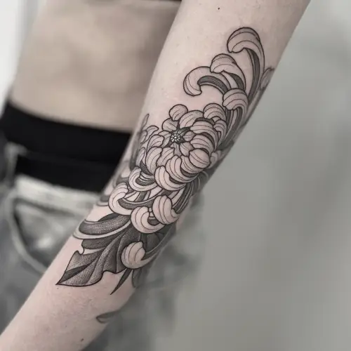 Tatuatge flor crisantem
